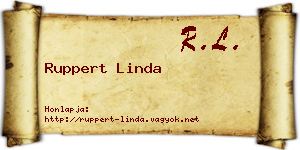 Ruppert Linda névjegykártya